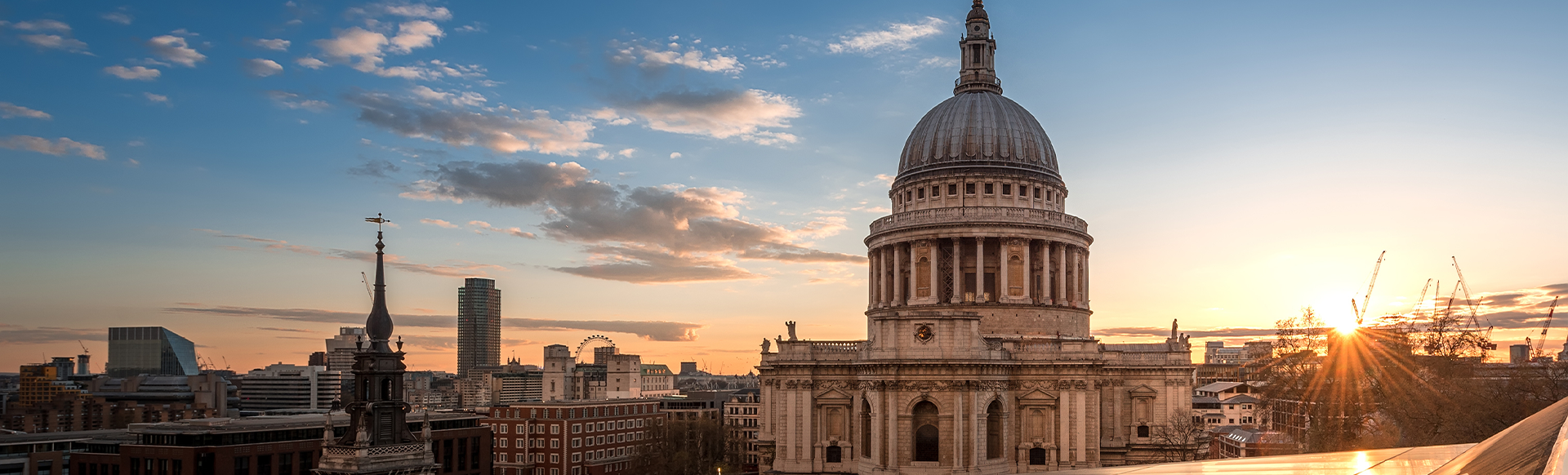 St Paul's Cathedral and its reflection at sunset