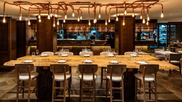 Private dining area at the Mayfair Hotel in London.