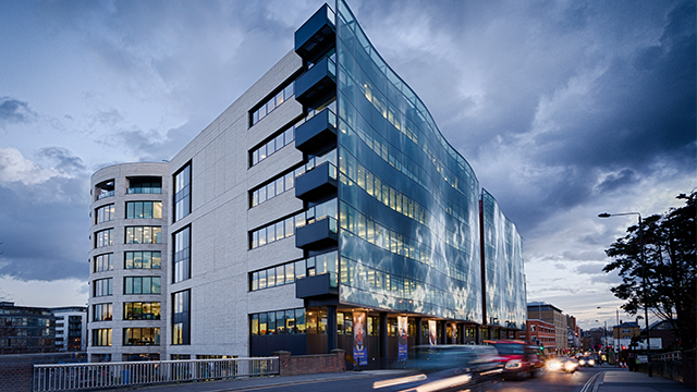Kings Place Events building with glass panel front.